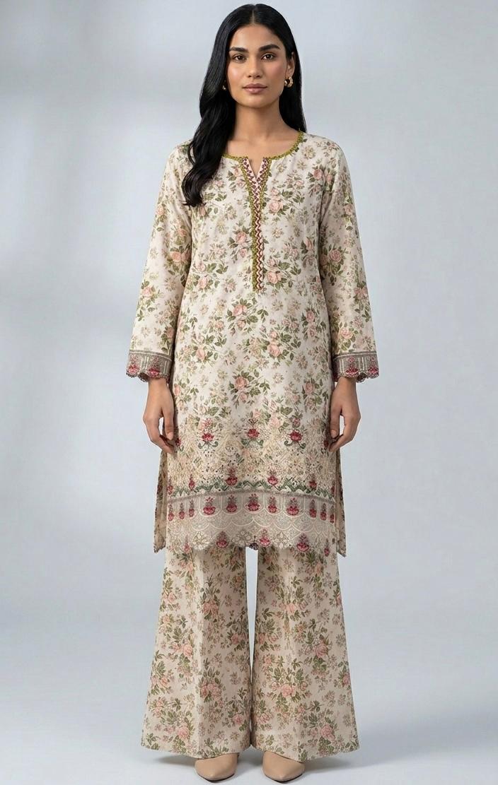 Bin Roshan Embroidered Lawn